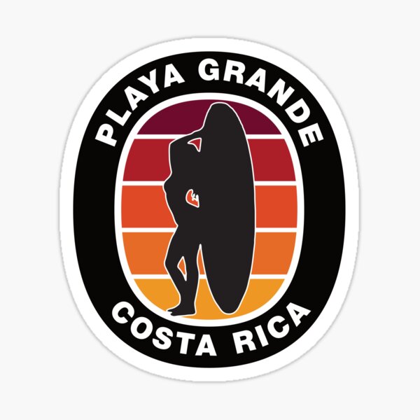 Playa Grande Costa Rica - Surfer Girl Summer Surfing Sticker