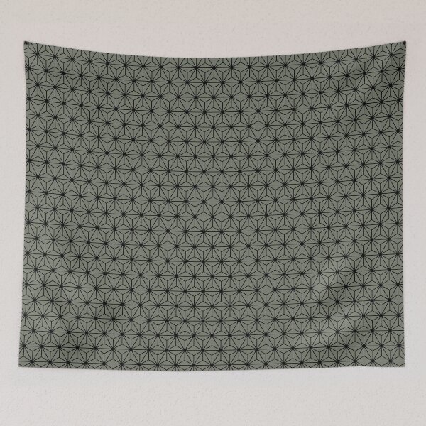 Item preview, TurtleDove Green White Asanoha - Japanese Traditional Pattern designed and sold by KinitaDesign.