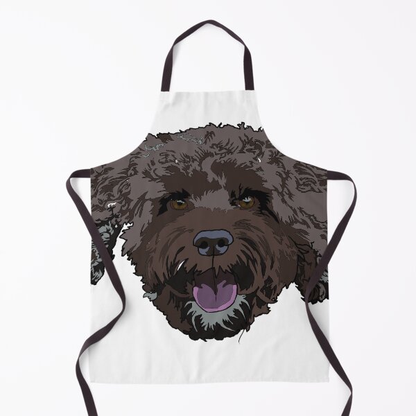 Item preview, Grey curly furred dog designed and sold by LeahcarsArt.