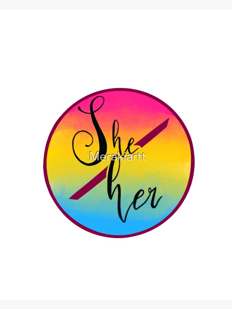 "Pan pronoun" Sticker for Sale by Merakiartt Redbubble