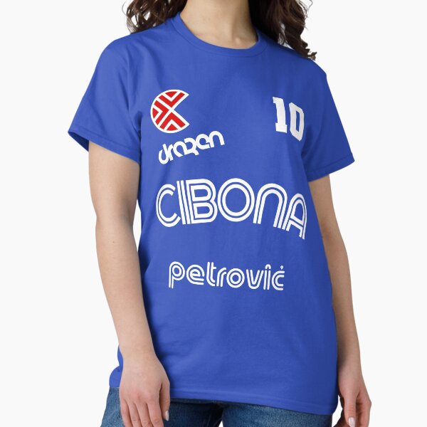 Aperçu de l'œuvre Maillot de basket-ball Croatie rétro Drazen Petrovic créée et vendue par acquiesce13.