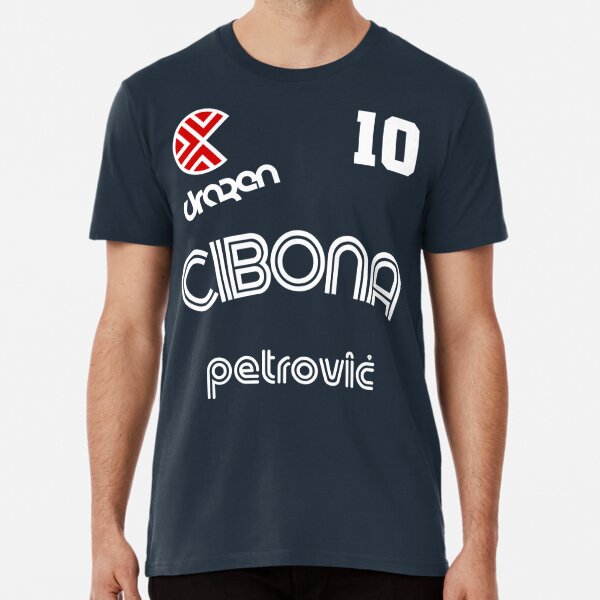 Essential T-Shirt for Sale mit Drazen Petrovic Retro Kroatien Basketball  Trikot von acquiesce13