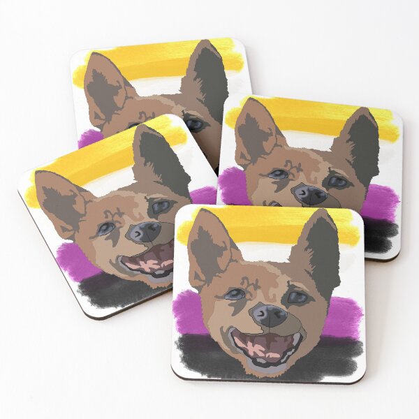 Item preview, Non-binary pride chihuahua pug mix  designed and sold by LeahcarsArt.