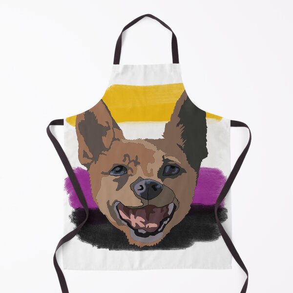 Item preview, Non-binary pride chihuahua pug mix designed and sold by LeahcarsArt.