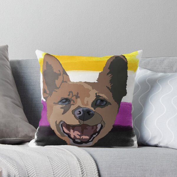 Item preview, Non-binary pride chihuahua pug mix  designed and sold by LeahcarsArt.