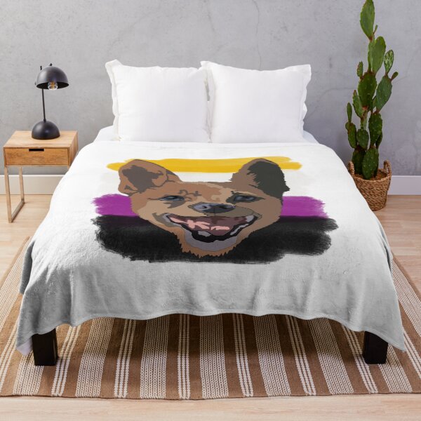Item preview, Non-binary pride chihuahua pug mix designed and sold by LeahcarsArt.