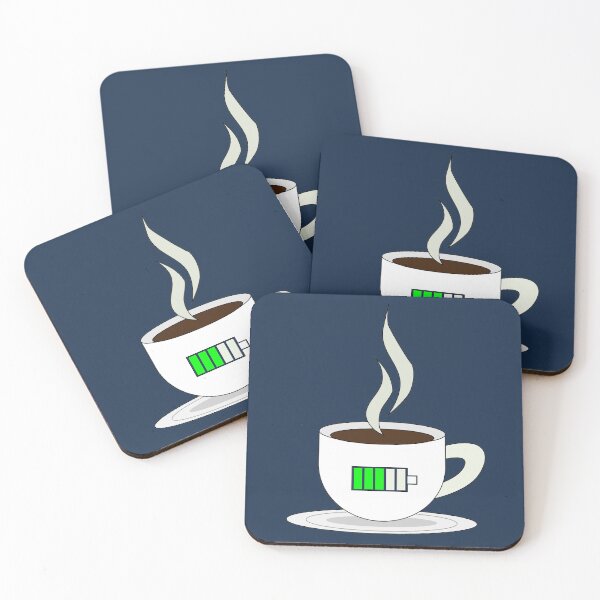 Item preview,  A cup of coffee or tea . a cup of coffee can charge a person concept .coffee charging . a cup of coffee with battery concept . . designed and sold by Babastyle.