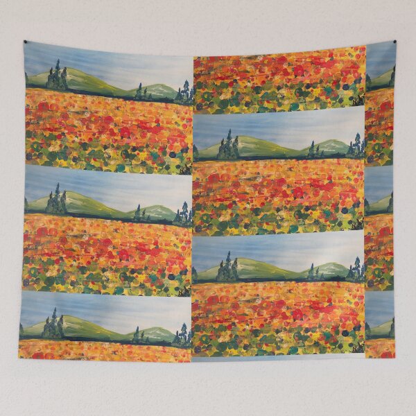 Item preview, Flower field landscape designed and sold by Artladyjen.