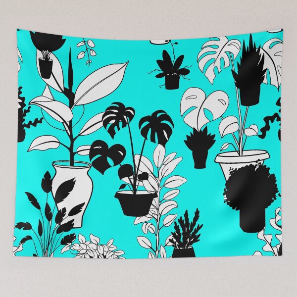 Item preview, Aqua and Black Pot Plants designed and sold by Minxylynx4.