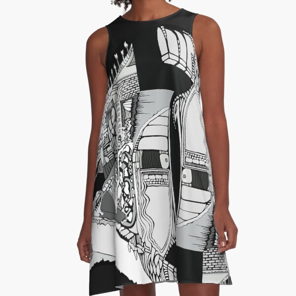 Item preview, Black and White Surreal Drawing Detailed ZS002 designed and sold by RZ3000.