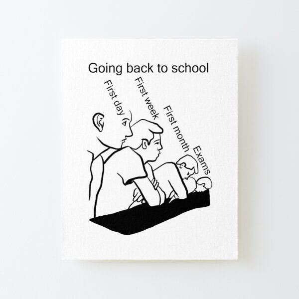 back to school meme Canvas Mounted Print