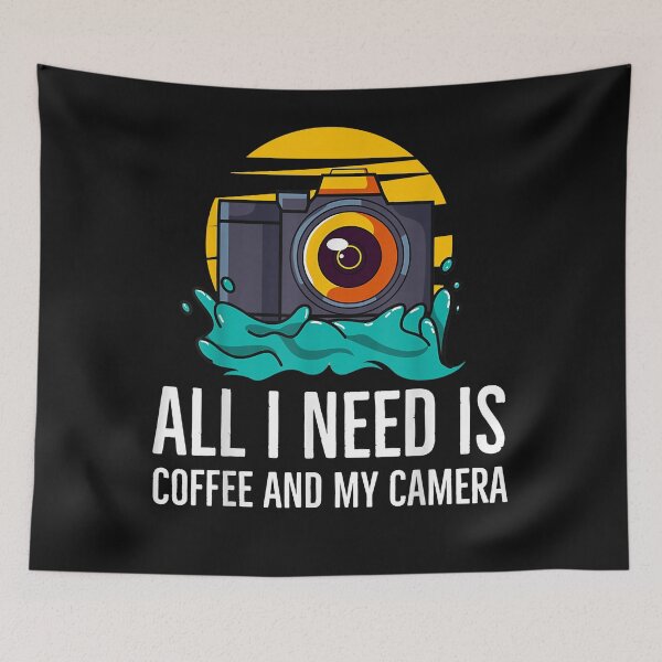 Item preview, All i need is coffee and my camera - photography designed and sold by begin-again.