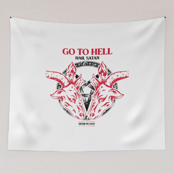 Item preview, GO TO HELL  HAIL SATAN | DEMON 666 designed and sold by AladdinMktgs.
