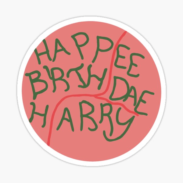 Harry Potter Geburtstagstorte "Happee Bithdae Harry" Sticker