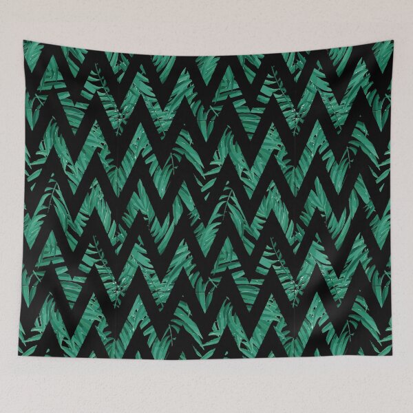 Item preview, Palm Leaves Zig Zag Line 2 designed and sold by GL Digital Artwork .