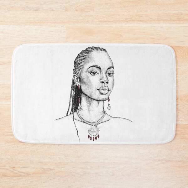 Item preview, Garnet Mermaid Portrait - January Birthstone designed and sold by Elizabeth Weglein.