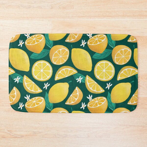 Item preview, Zesty Lemons Pattern - Dark Green Palette designed and sold by CircusCreative.