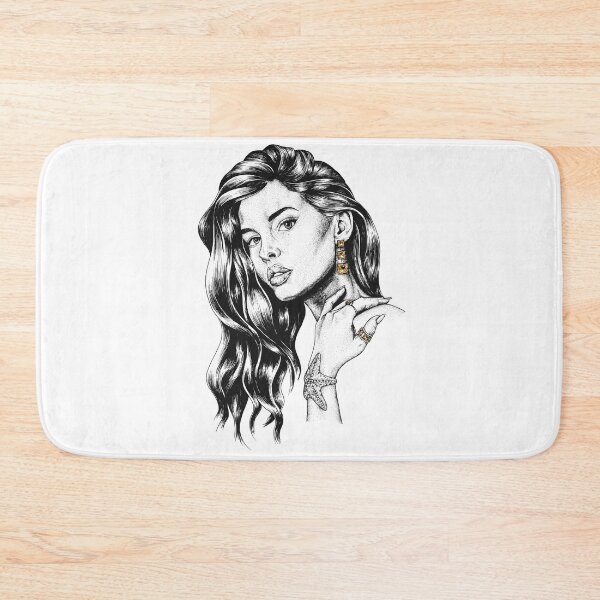 Item preview, Citrine Mermaid Portrait - November Birthstone designed and sold by Elizabeth Weglein.