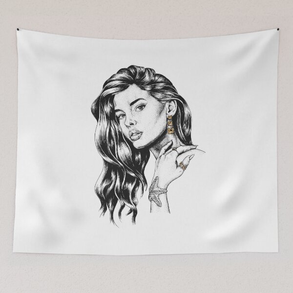 Item preview, Citrine Mermaid Portrait - November Birthstone designed and sold by Elizabeth Weglein.