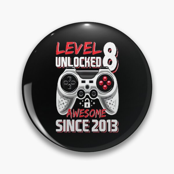 Item preview, Level 8 Unlocked Awesome 2013 Video Game 8th Birthday designed and sold by BegayStore.