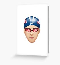 MICHAEL PHELPS EMOJI Greeting Card