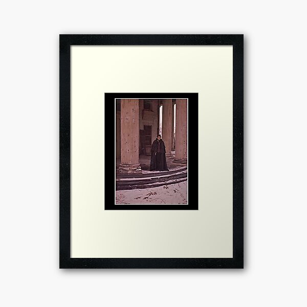 Dark Shadows Jonathan Frid As Barnabas On Steps Of Collinwood Women Love Framed Art Print