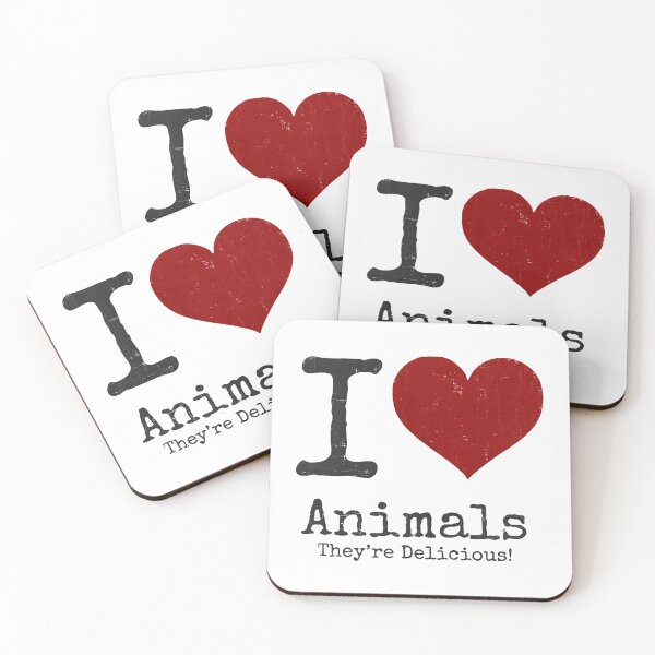 Item preview, I Love Animals They're Delicious  designed and sold by LovingMole.