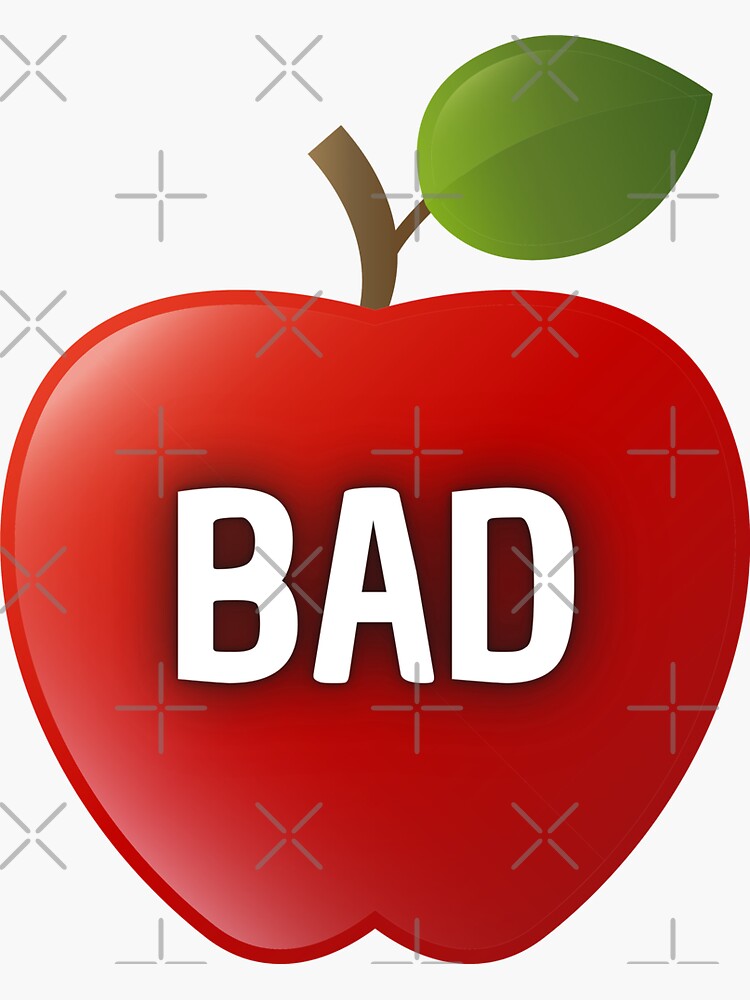 Bad Apple Funny Criminal Cheater Spoil The Bunch Sticker For Sale By Cbcreations73 Redbubble 