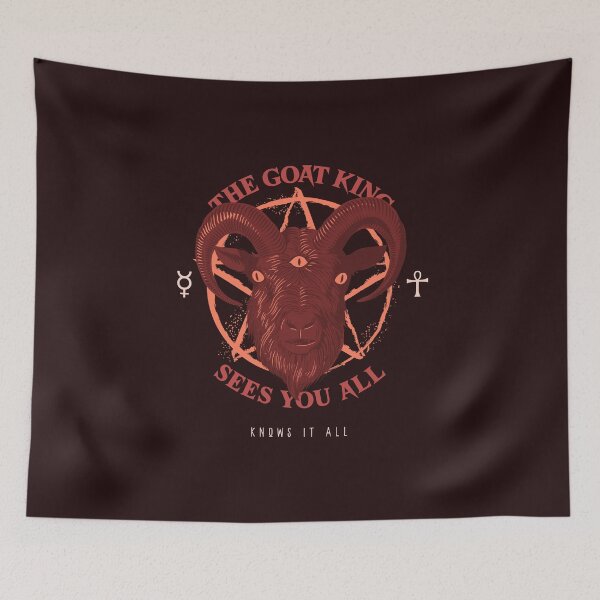 Item preview, THE GOAT KING SEES YOU ALL | KNOWS IT ALL designed and sold by AladdinMktgs.