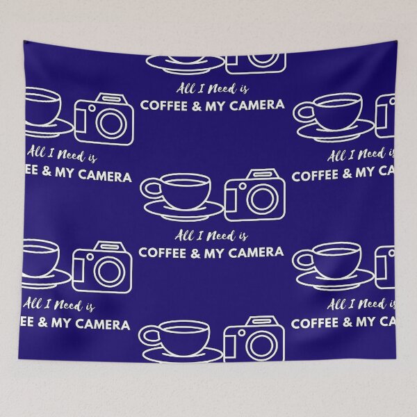 Item preview, All I Need Is Coffee & My Camera. Vector.  designed and sold by SuvrasaiMerch.