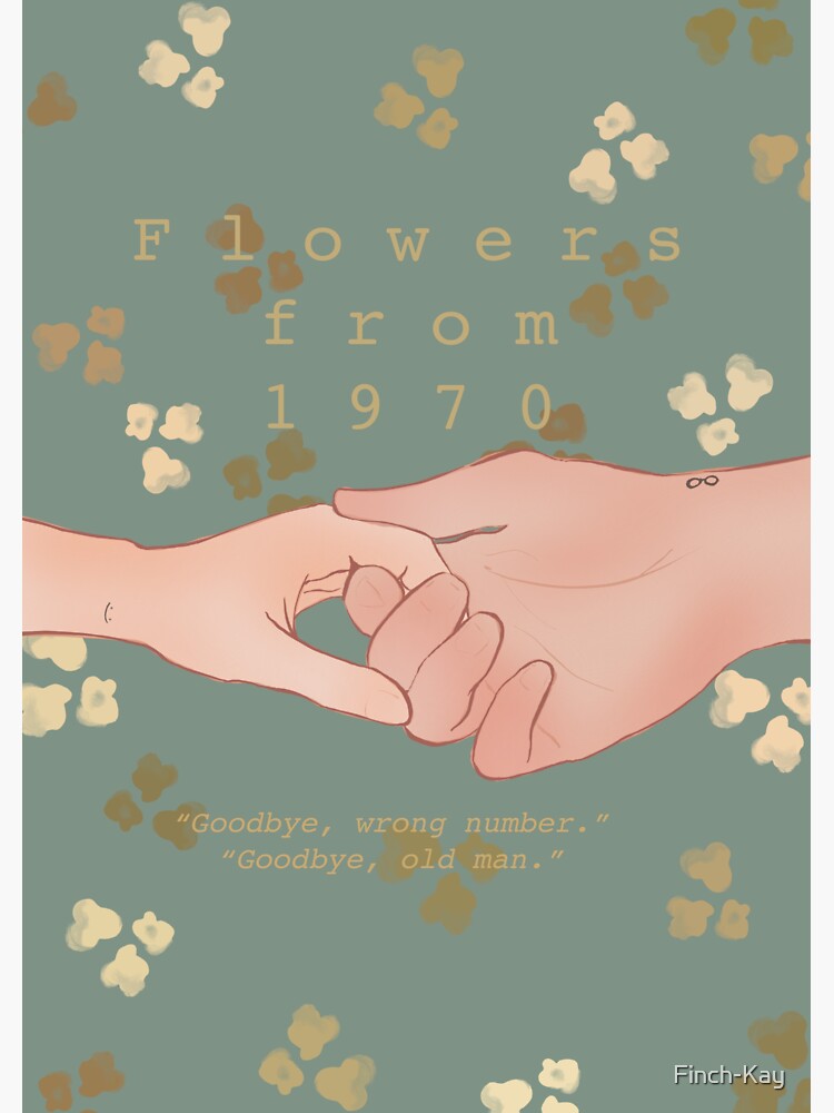 "Flowers from 1970" Sticker for Sale by FinchKay Redbubble