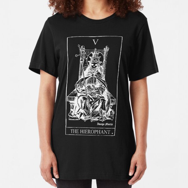The Hierophant Tarot V Slim Fit T-Shirt