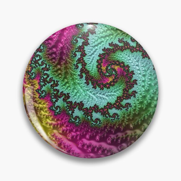 Item preview, Fractal espiral rosa y verde designed and sold by MoonNectar.