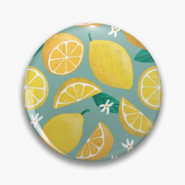 Item preview, Zesty Lemons Pattern - Teal Background designed and sold by CircusCreative.