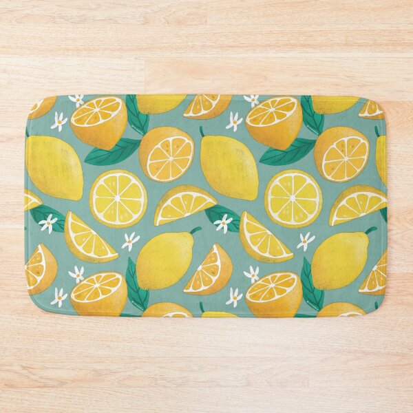 Item preview, Zesty Lemons Pattern - Teal Background designed and sold by CircusCreative.