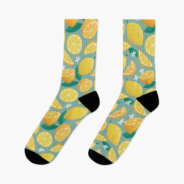Item preview, Zesty Lemons Pattern - Teal Background designed and sold by CircusCreative.