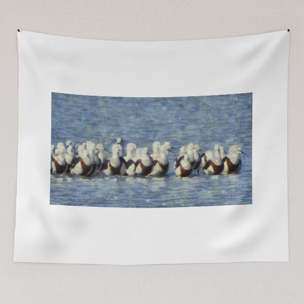 Item preview, Banded Stilts in a salt lake near Mortlake Victoria Australia designed and sold by Sergey Ovchinnikov.