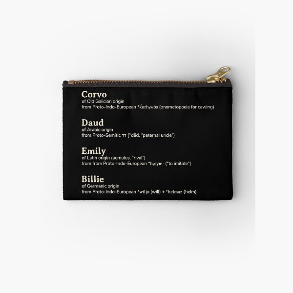 Item preview, Dishonored Corvo, Daud, Emily, Billie names etymology designed and sold by YourNameStory.
