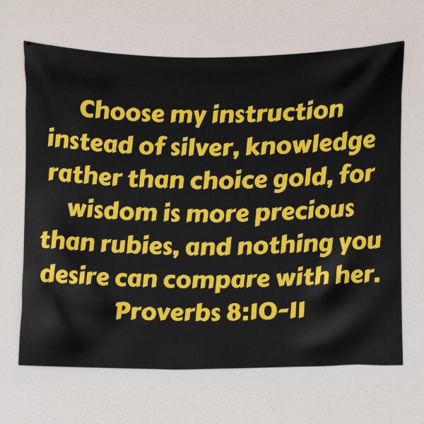 Item preview, Bible Verse Proverbs 8:10-11 designed and sold by Prayingwarrior.
