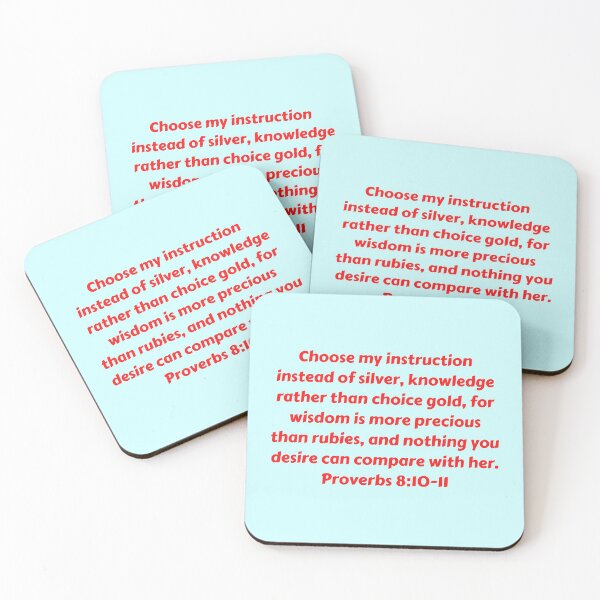 Item preview, Bible Verse Proverbs 8:10-11 designed and sold by Prayingwarrior.