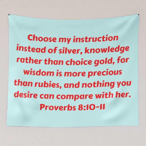 Item preview, Bible Verse Proverbs 8:10-11 designed and sold by Prayingwarrior.