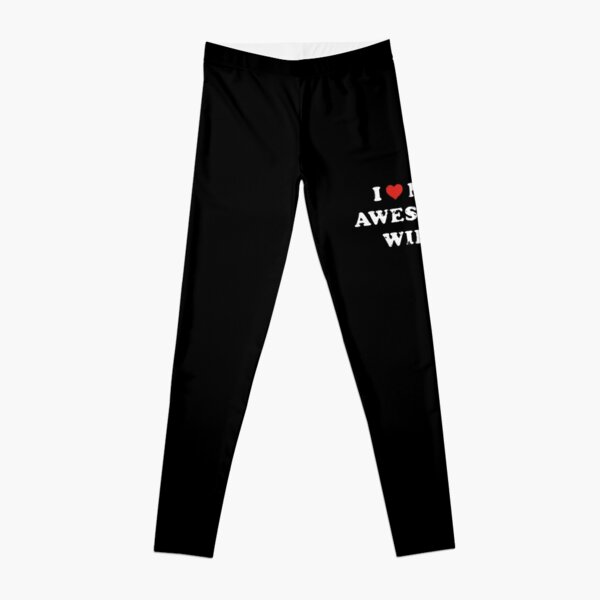 Cute I Love My Awesome Girlfriend Boyfriends Leggings for Sale by  perfectpresents