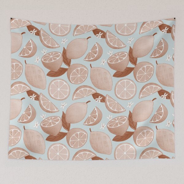 Item preview, Zesty Lemons Pattern - Ochre and Vintage Mint Palette designed and sold by CircusCreative.