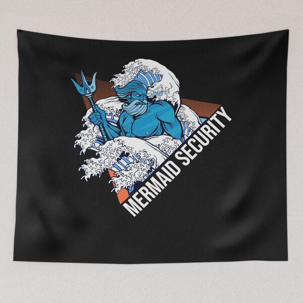 Item preview, Funny Merman Mermaid Security Swimming Beach designed and sold by thomash2.
