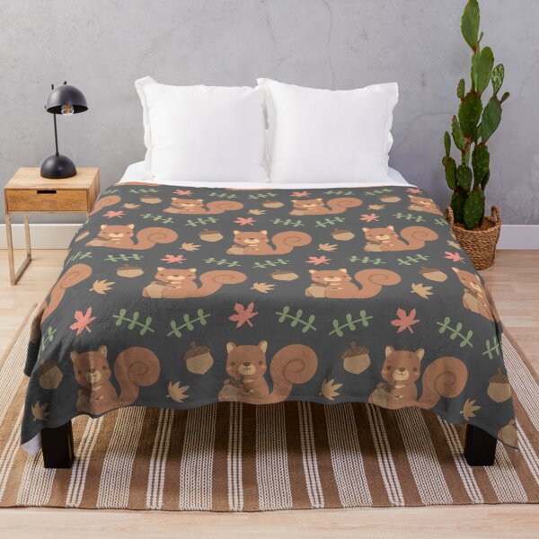 Item preview, Cute Squirrel Acorn Autumn Leaves Pattern designed and sold by rustydoodle.