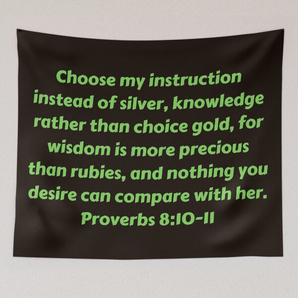 Item preview, Bible Verse Proverbs 8:10-11 designed and sold by Prayingwarrior.