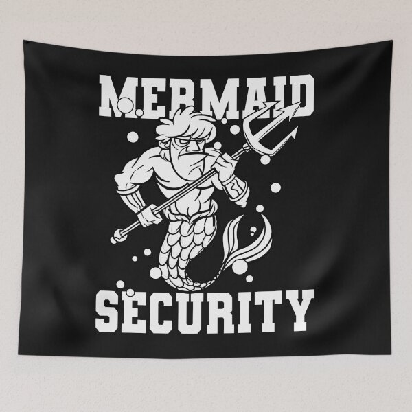 Item preview, Funny Merman Mermaid Security Swimming Beach designed and sold by thomash2.