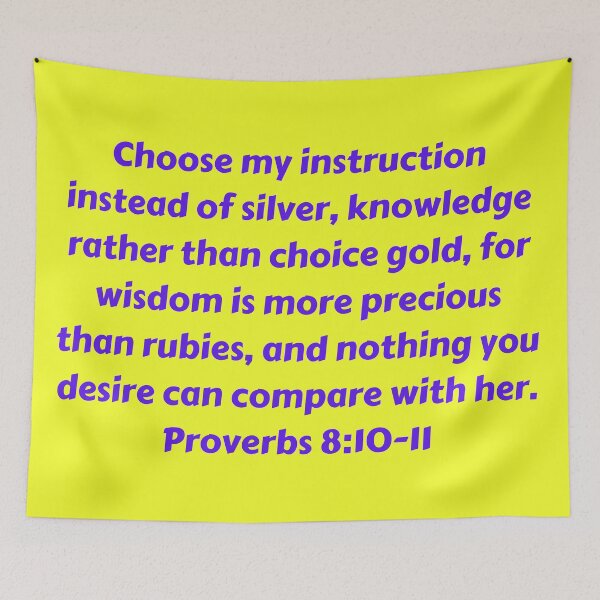Item preview, Bible Verse Proverbs 8:10-11 designed and sold by Prayingwarrior.