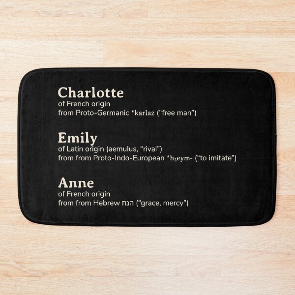 Item preview, Brontë sisters Charlotte, Emily, Anne names etymology designed and sold by YourNameStory.