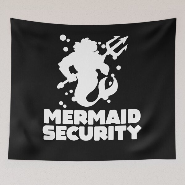 Item preview, Funny Merman Mermaid Security Swimming Beach designed and sold by thomash2.